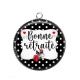 Pendentif Cabochon Argent - bonne retraite
