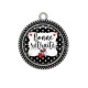 Pendentif Cabochon Argent - bonne retraite