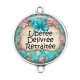 Connecteur Cabochon Argent - libérée, délivrée, retraitée
