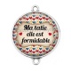 Connecteur Cabochon Argent - ma tatie elle est formidable