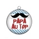 Pendentif Cabochon Argent - papa au top