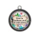Pendentif Cabochon Argent - pour la meilleure prof de pole dance