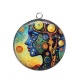 Pendentif Cabochon Argent - femme arbre de vie