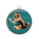 Pendentif Cabochon Argent - pin up