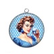 Pendentif Cabochon Argent - pin up