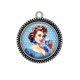 Pendentif Cabochon Argent - pin up