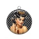 Pendentif Cabochon Argent - pin up