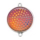 Connecteur Cabochon Argent - carreaux