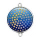 Connecteur Cabochon Argent - carreaux