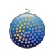 Pendentif Cabochon Argent - carreaux