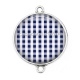 Connecteur Cabochon Argent - carreaux