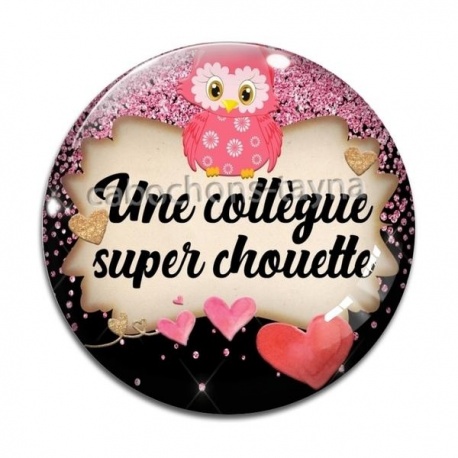 Cabochon Verre - une collègue super chouette