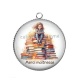Pendentif Cabochon Argent - merci maîtresse