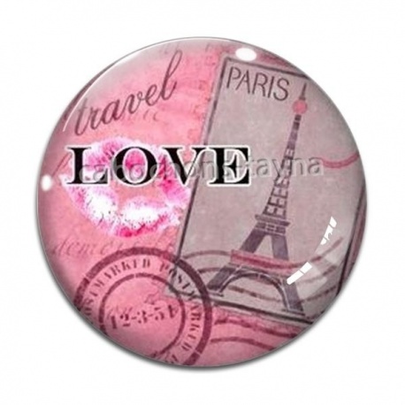 Cabochon Verre - love paris