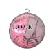Pendentif Cabochon Argent - love paris