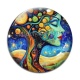 Cabochon Verre -  femme arbre de vie
