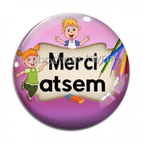 Cabochon Verre - merci atsem