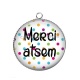 Pendentif Cabochon Argent - Merci atsem