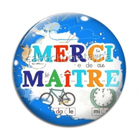 Cabochon Verre - merci maître