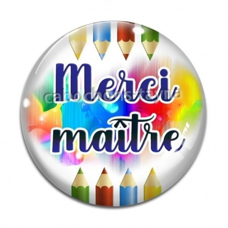 Cabochon Verre - merci maître