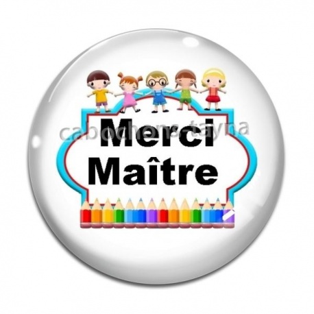 Cabochon Verre - merci maître