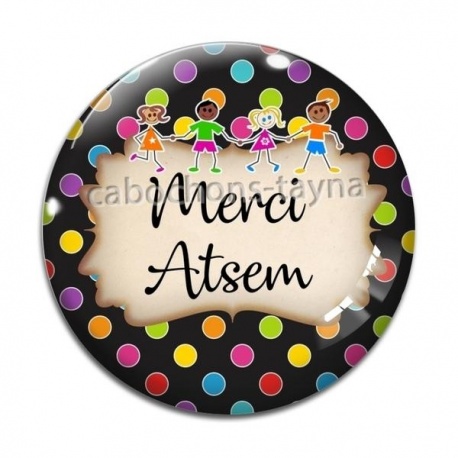 Cabochon Verre - merci atsem