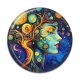 Cabochon Résine -  femme arbre de vie