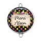 Connecteur Cabochon Argent - merci atsem