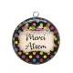 Pendentif Cabochon Argent - merci atsem
