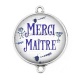 Connecteur Cabochon Argent - merci maître