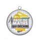 Pendentif Cabochon Argent - prof de maths qui déchire