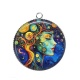 Pendentif Cabochon Argent -  femme arbre de vie