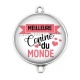 Connecteur Cabochon Argent - meilleure copine du monde