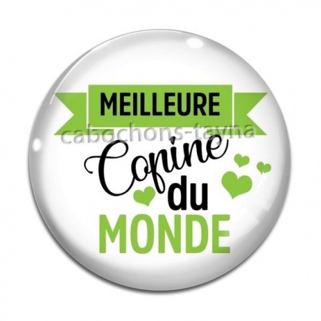 Cabochon Verre - meilleure copine du monde