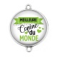 Connecteur Cabochon Argent - meilleure copine du monde