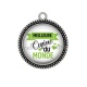 Pendentif Cabochon Argent - meilleure copine du monde
