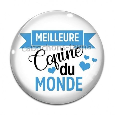 Cabochon Verre - meilleure copine du monde