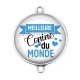 Connecteur Cabochon Argent - meilleure copine du monde