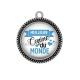 Pendentif Cabochon Argent - meilleure copine du monde