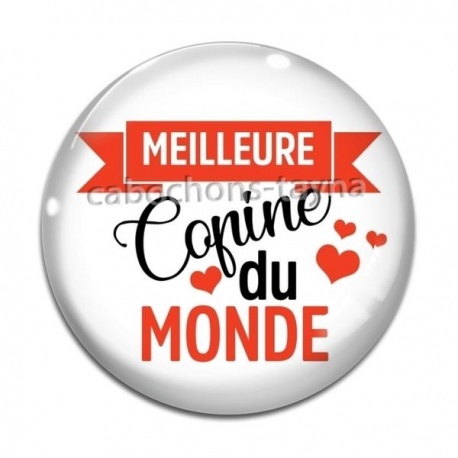 Cabochon Verre - meilleure copine du monde