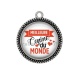Pendentif Cabochon Argent - meilleure copine du monde