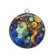 Pendentif Cabochon Argent -  femme arbre de vie