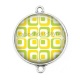 Connecteur Cabochon Argent - fond année 80