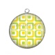 Pendentif Cabochon Argent - fond année 80