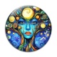 Cabochon Verre -  femme arbre de vie
