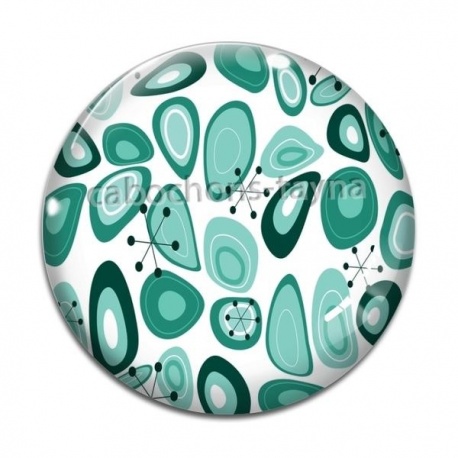 Cabochon Verre - fond année 70