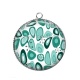 Pendentif Cabochon Argent - fond année 70