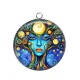 Pendentif Cabochon Argent -  femme arbre de vie