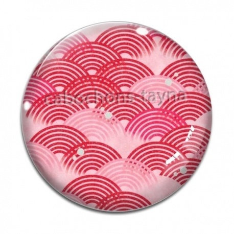 Cabochon Verre - fond style chinois