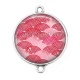 Connecteur Cabochon Argent - fond style chinois